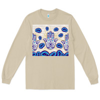 Mushroom evil eyes with white wooden pattern Long Sleeve Tee - TumblerDesignByShophia