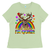 Lgbtq+ Oh Deer I'm Queer Ladies Tee | Teevron