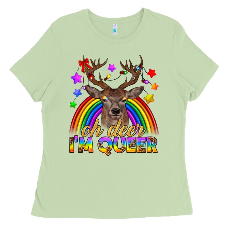 Lgbtq+ Oh Deer I'm Queer Ladies Tee by BundleAndBundleShop | Teevron