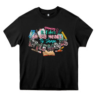 Black it takes a big heart to shape little mind teacher Heavy Core Tee - NancyCooperArtShop