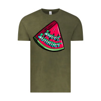 Vintage Olive sweet summer watermelon Vintage Tee - NancyCooperArtShop