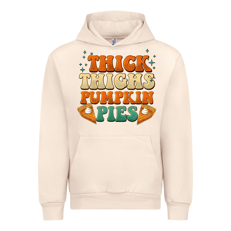 Thick Thighs Pumpkin Pies Urban Hoodie by BarkalooDesign | Teevron