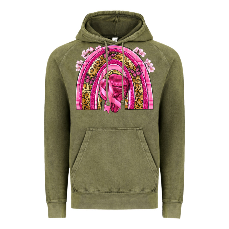 Breast Cancer Rainbow Vintage Hoodie by NancyCooperArtShop | Teevron