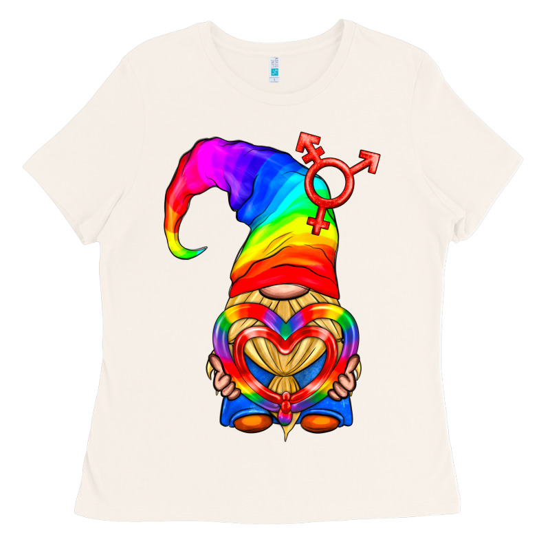 Lgbtq+ Pride Gnome With Heart Balloon Ladies Tee by BundleAndBundleShop | Teevron
