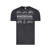 Vintage Black bikesexual   cyclist bicycle biking bike cycling t shirt tee gift Vintage Tee - DesigneFamous