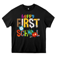 Black happy first day of school Heavy Core Tee - NancyCooperArtShop