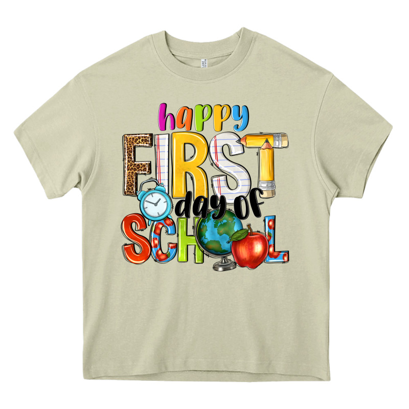 Happy First Day Of School Heavy Core Tee by NancyCooperArtShop | Teevron
