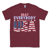 Burgundy Usa Beat Everybody Classic Tee - Bettercallsaul