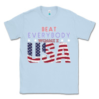 Dusty Blue Usa Beat Everybody Classic Tee - Bettercallsaul