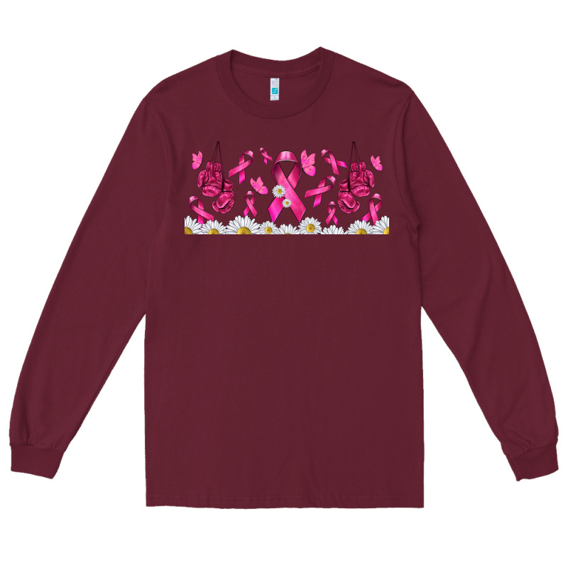 Cancer Ribbon With Daisy Long Sleeve Tee by TumblerDesignByShophia | Teevron