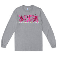 Heather Grey cancer ribbon with daisy Long Sleeve Tee - TumblerDesignByShophia