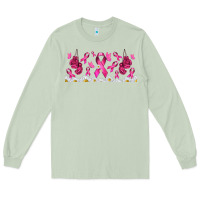 Matcha cancer ribbon with daisy Long Sleeve Tee - TumblerDesignByShophia