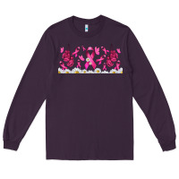 Plum cancer ribbon with daisy Long Sleeve Tee - TumblerDesignByShophia