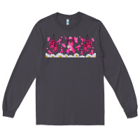 Smoke cancer ribbon with daisy Long Sleeve Tee - TumblerDesignByShophia