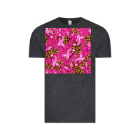Vintage Black breast cancer with ribbon and butterfly seamless p Vintage Tee - texasbilliewilder