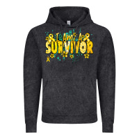 Vintage Black I am a survivor yellow ribbon Vintage Hoodie - NancyCooperArtShop