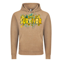 Vintage Coffee I am a survivor yellow ribbon Vintage Hoodie - NancyCooperArtShop