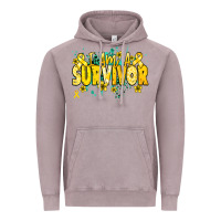 Vintage Zinc I am a survivor yellow ribbon Vintage Hoodie - NancyCooperArtShop