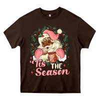 Chocolate Brown tis the season conchas Heavy Core Tee - MaliasSmallBusiness