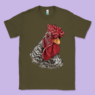 Dominique Rooster Head Classic Tee Designed By Lillyallendesigns