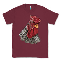 Burgundy dominique rooster head Classic Tee - LillyAllenDesigns