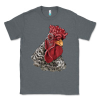 Charcoal Heather dominique rooster head Classic Tee - LillyAllenDesigns