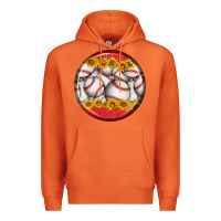 Carrot baseball with sunflower round earrings Premium Hoodie - BundleAndBundleShop