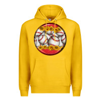 Lemon baseball with sunflower round earrings Premium Hoodie - BundleAndBundleShop