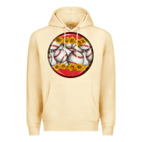 Pina Colada baseball with sunflower round earrings Premium Hoodie - BundleAndBundleShop