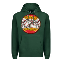 Sports Green baseball with sunflower round earrings Premium Hoodie - BundleAndBundleShop