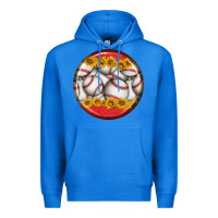 True Royal baseball with sunflower round earrings Premium Hoodie - BundleAndBundleShop