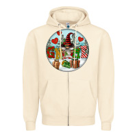 Sandshell Christmas Gnome Zipper Hoodie - FaDigitalArtStudio
