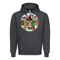 Smoke Christmas Gnome Zipper Hoodie - FaDigitalArtStudio