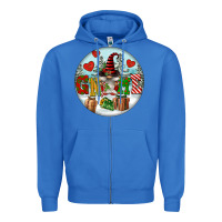 True Royal Christmas Gnome Zipper Hoodie - FaDigitalArtStudio