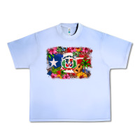 Grape Ice Dominican Republic and Puerto Rico Flag Urban Heavy Tee - texasbilliewilder