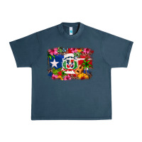 Midnight Navy Dominican Republic and Puerto Rico Flag Urban Heavy Tee - texasbilliewilder