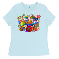 Baby Blue LGBTQ+ Pride Coffee Cups Ladies Tee - BundleAndBundleShop