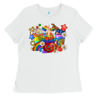 Lgbtq+ Pride Coffee Cups Ladies Tee | Teevron