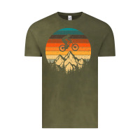 Vintage Olive mountainbike downhill retro vintage gift   mountain bike Vintage Tee - DesigneFamous
