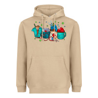Mushroom nurse drink coffee Heavyweight Hoodie - CowhideDigitalArt