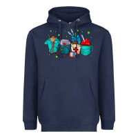 Navy nurse drink coffee Heavyweight Hoodie - CowhideDigitalArt