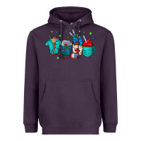 Plum nurse drink coffee Heavyweight Hoodie - CowhideDigitalArt