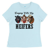 Baby Blue hanging with my heifers Ladies Tee - RanaPortraitStore