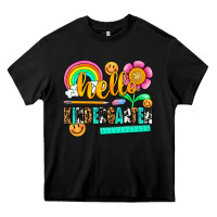 Black hello kindergarten Heavy Core Tee - NancyCooperArtShop