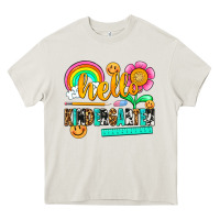 Cream hello kindergarten Heavy Core Tee - NancyCooperArtShop