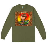 Army Green juneteenth freedom day Long Sleeve Tee - TumblerDesignByShophia