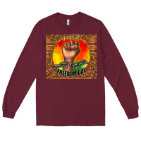 Burgundy juneteenth freedom day Long Sleeve Tee - TumblerDesignByShophia