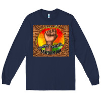 Navy juneteenth freedom day Long Sleeve Tee - TumblerDesignByShophia