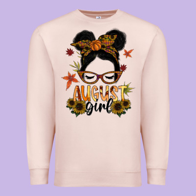 August Girl Premium Sweatshirt Designed By Sublimationcraftshop