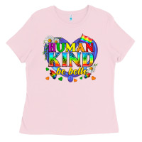 Bubblegum Pink LGBTQ Pride Human Kind Be Both Ladies Tee - BundleAndBundleShop